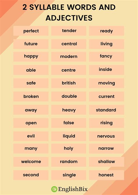 a word with two syllables